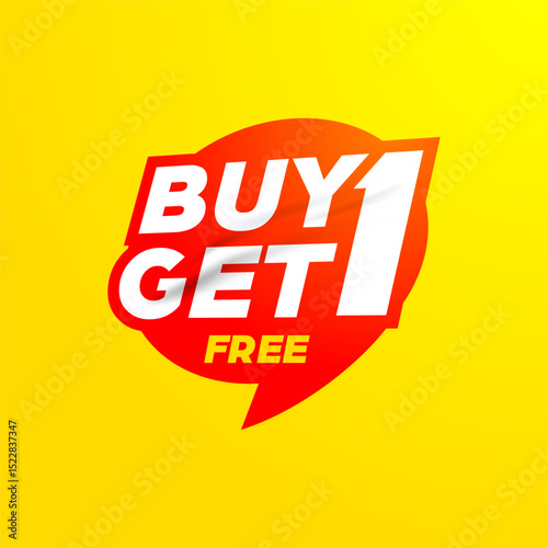 Special promo product label vector illustration tag, buy 1 get 1 free sign sticker sale promotion