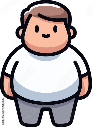 肥満の男性のイラスト