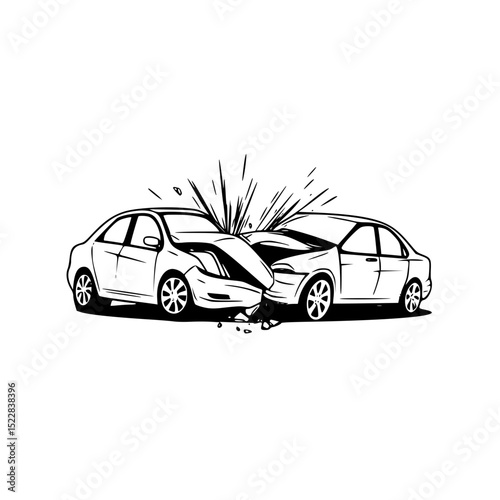 Car collision icon