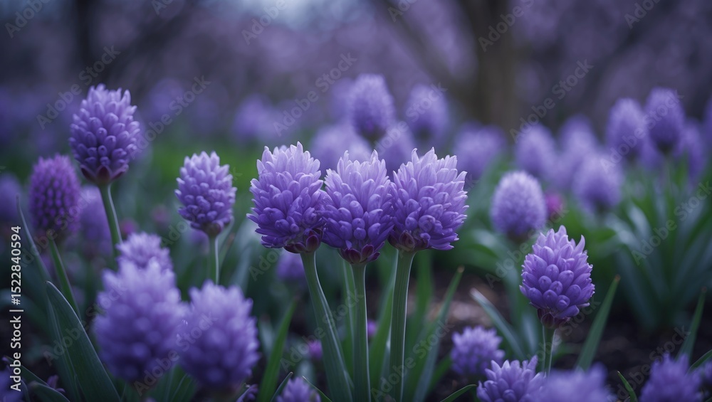 Fototapeta premium A Springtime purple bloom in the garden