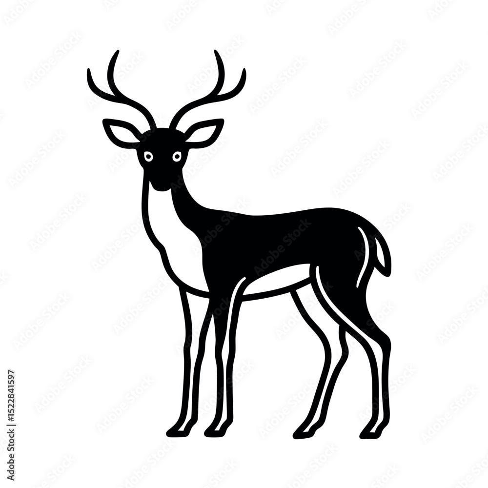 Fototapeta premium deer silhouette vector illustration