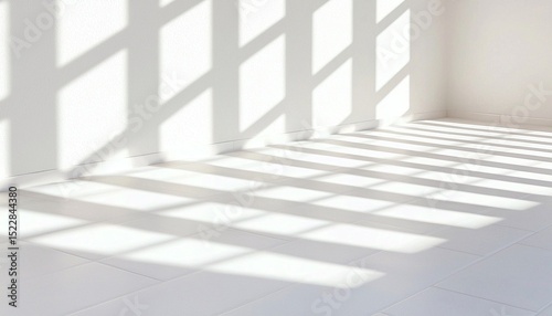 White Room with Gridded Light Shadows