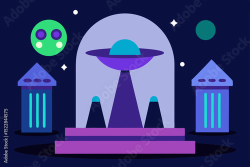  a holographic museum showcasing alien artifacts 