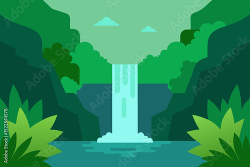 a hidden waterfall surrounded by lush greenery 