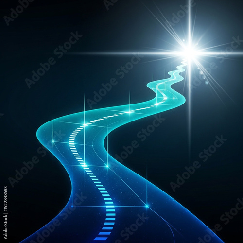 Futuristic Glowing Road to ...