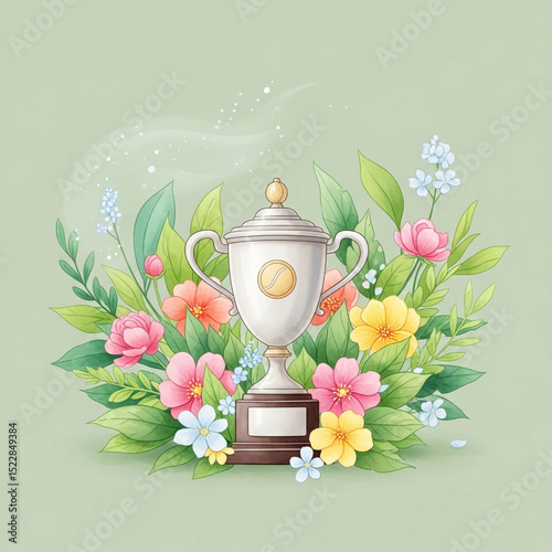 Tennis Trophy with Spring F...