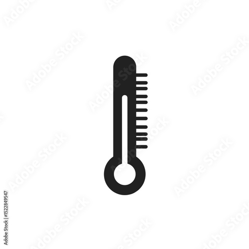 Simple thermometer icon.  This minimalist thermometer design is perfect for medical websites.  Use this clean, easy-to-understand symbol for health apps or brochures.