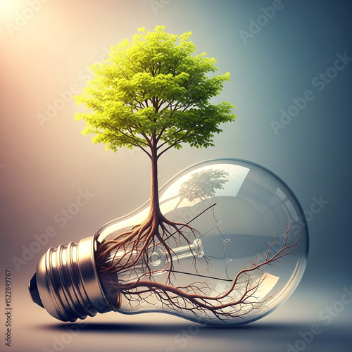 Green Tree Growing Inside L...