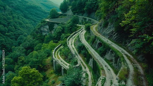 Exploring the intricacies of a zigzag route  a journey through twists and turns in navigation photo