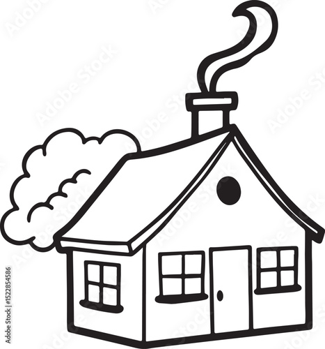 sketch of house