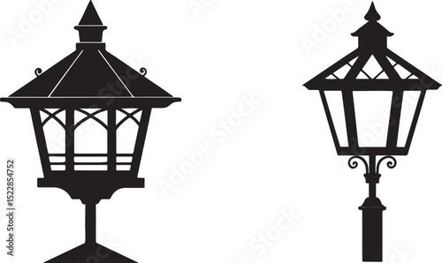 street lamp vector
