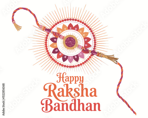 Decorated rakhi for Indian festival Raksha Bandhan Greeting Card Template Design with nice illustration in a creative background,