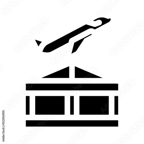 Parachute delivery icon