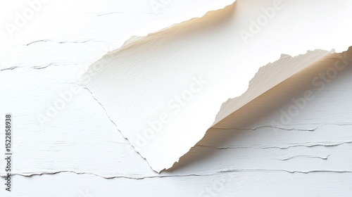 White Textured Paper with Rough Edges