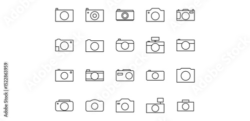camera icon pack illustration