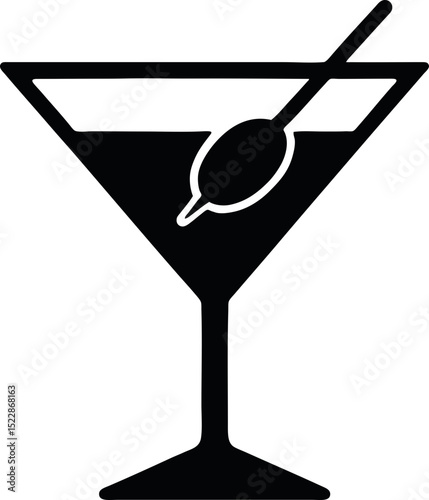 Martini Cocktail SVG Cut Files for Cricut & Silhouette