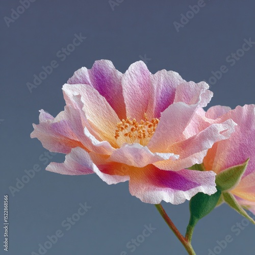 Wilted Pink Orange Rose Close Up Detail