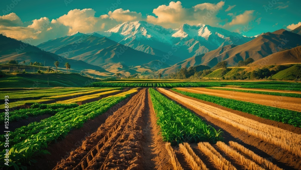 Agriculture fields in the Andes Agriculture fields in the Andes