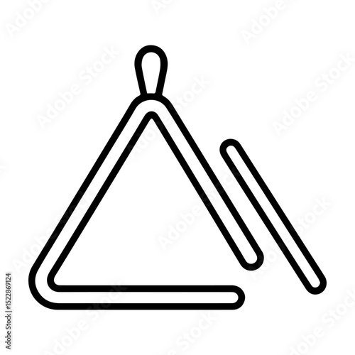 triangle icon on white background vector
Vector line icon musical instruments