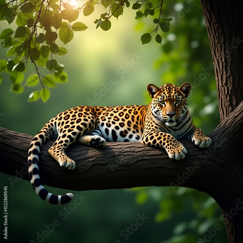 leopard in the tree