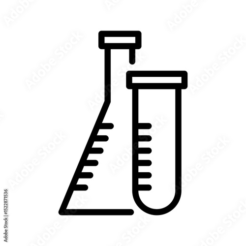 Health Icon Test Tube with Liquid. Perfect for laboratory, science, experiments, or medical testing.
