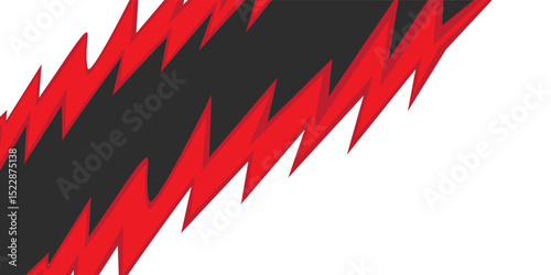 Abstract background with red jagged line pattern and with some areas of copy space