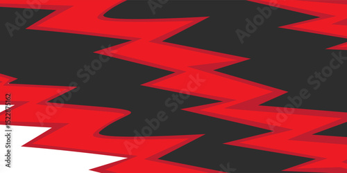 Abstract background with red and black and white jagged line pattern, with some areas of copy space