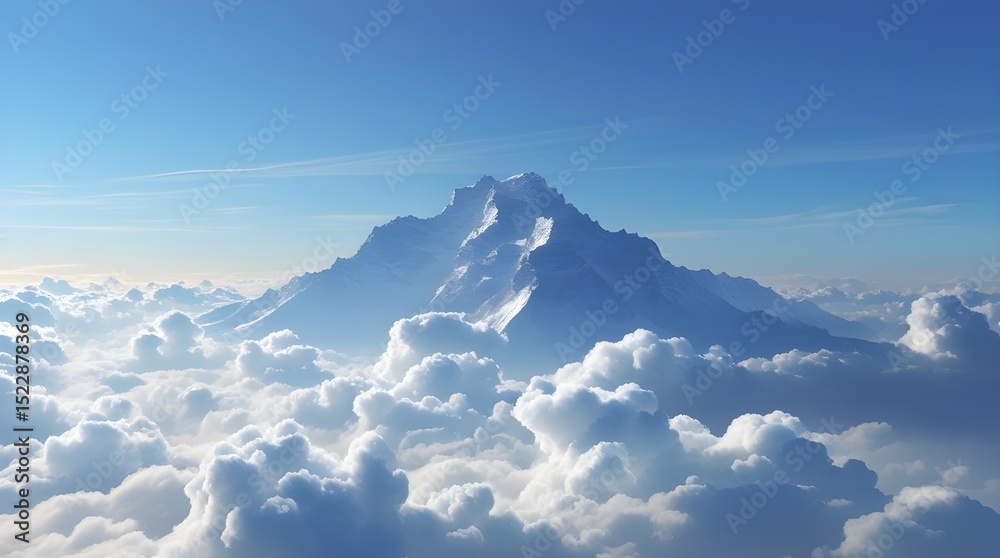 Naklejka premium mountains and clouds