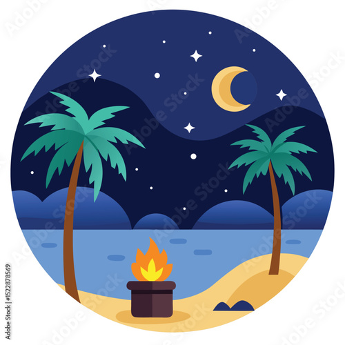 Art Deco Inspired Palm Tree Motif