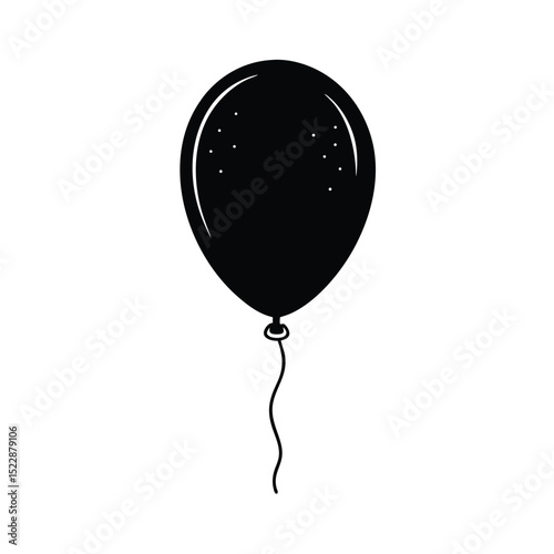 Balloon Floating Upward Party Icon Vector Illustration
