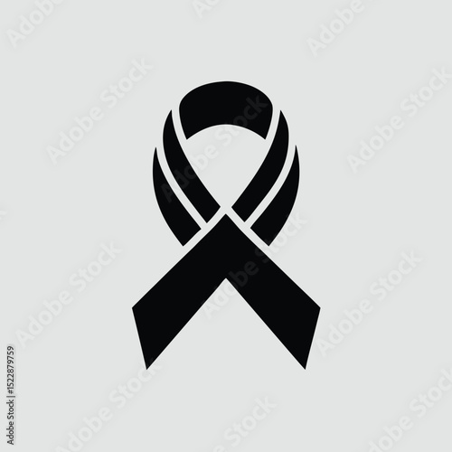 Purple awareness ribbon satin texture symbolic hope cause fight health cancer emblem violet design