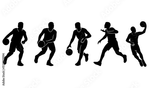 Basketball Player Silhouettes Collection