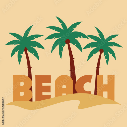 Psychedelic Tropical Pattern With Palms And Flowers