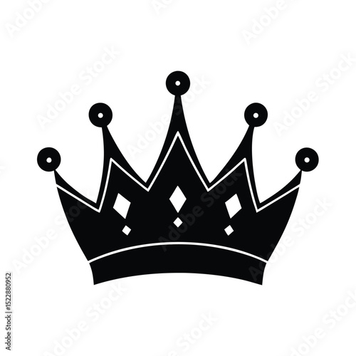 Vector of a Crown with Jewels Icon Vector Illustration