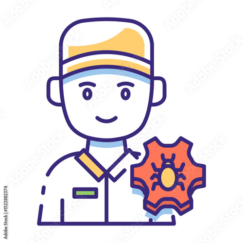 This Pest Control Service icon is suitable for Insect, Bug, Insect Control, etc