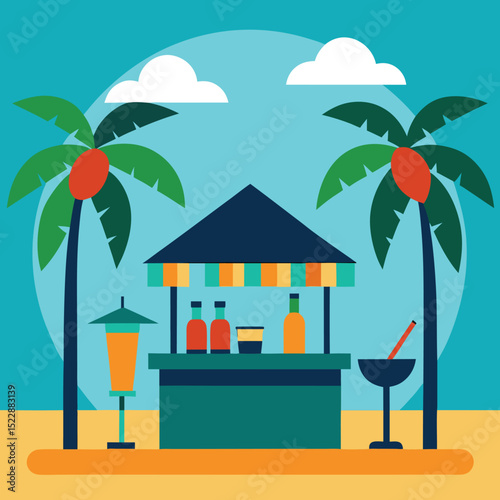 Outrun Style Palm Tree And Sun Graphic