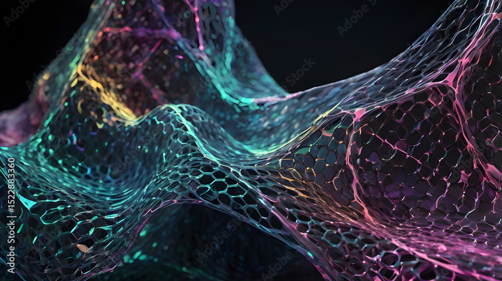Naklejka premium abstract fractal background image with space