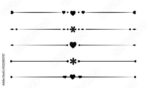 Text Divider Vectors. Separator vintage. decorative line.	
