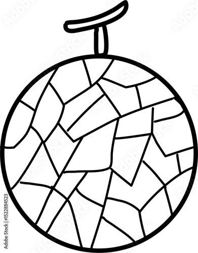 Melon Fruit lineart