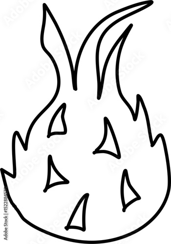 Dragon Fruit lineart