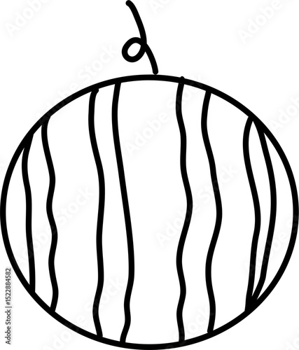 Watermelon Fruit lineart