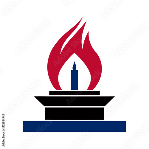 eternal flame symbolizing the memory vector art silhouette