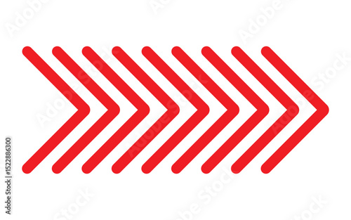 Red rising arrow symbol vector illustration transparent png