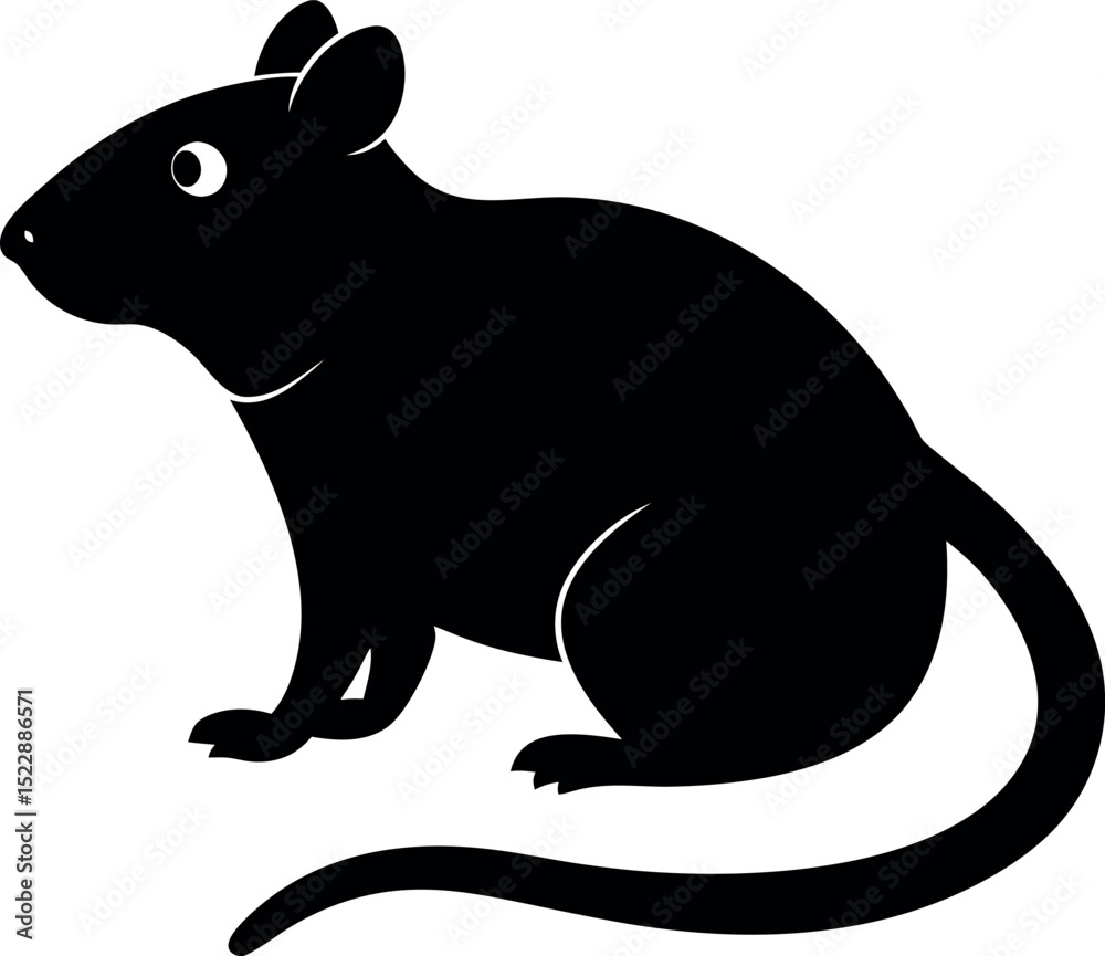 Obraz premium Agouti silhouette vector art work