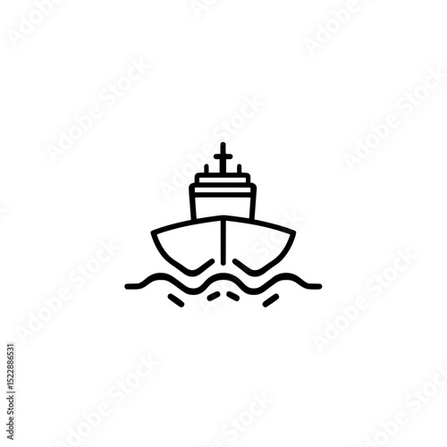 Boat ship icon for sea travel