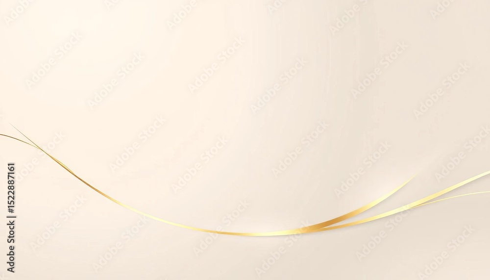 Obraz premium Elegant gold curve lines on a light gradient background, perfect for luxury invitations, vip, gold texture