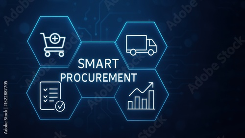Futuristic digital dashboard showing procurement management data, monitoring supply chain flow, procurement management, supply chain, procure protect