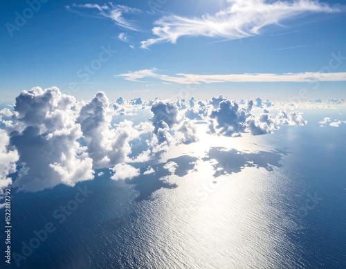 High-angle view of clouds over ocean