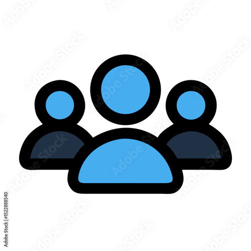 multiple users group profile icon design