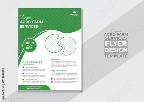 Modern agro farm service flyer design template